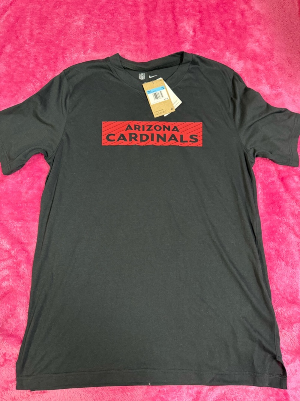 Nike Black T-Shirt with Red Arizona Cardinals Chest Logo